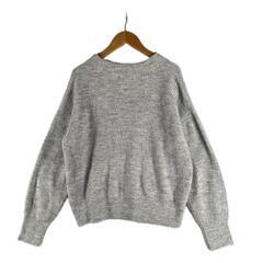 le coeur blanc ルクールブラン 長袖ニット アクリル/ポリエステル グレー レディース 38【古着】【中古】の画像