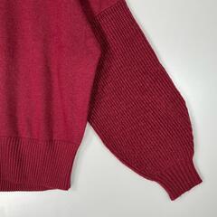 MOUSSY マウジー 長袖ニット ナイロン ワインレッド レディース F【古着】【中古】の画像