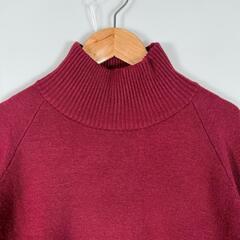 MOUSSY マウジー 長袖ニット ナイロン ワインレッド レディース F【古着】【中古】の画像