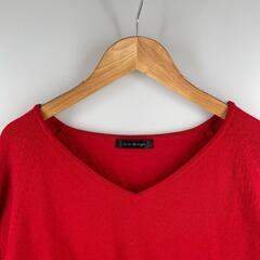 mimi&roger ミミ＆ロジャー 長袖ニット ウール/アクリル レッド レディース F【古着】【中古】の画像
