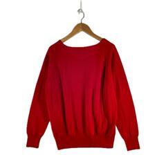 mimi&roger ミミ＆ロジャー 長袖ニット ウール/アクリル レッド レディース F【古着】【中古】の画像
