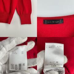 mimi&roger ミミ＆ロジャー 長袖ニット ウール/アクリル レッド レディース F【古着】【中古】の画像