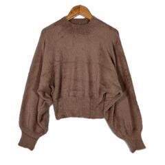 MERCURYDUO マーキュリーデュオ 長袖ニット ナイロン ピンク レディース F【古着】【中古】の画像