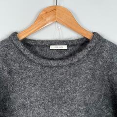 De Pre デ・プレ 長袖ニット ウール グレー レディース 1【古着】【中古】の画像