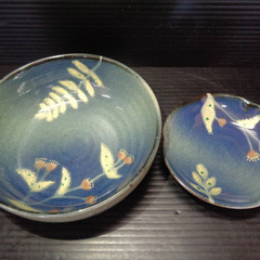 ☆▲九谷焼　お皿セット　食器　豆皿　小皿　10枚　青　fの画像