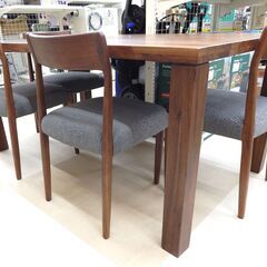 テーブルセット 組立式 DT-13-W135 ダークブラウン イス4脚セット ダイニングテーブル マット付 /札幌市清田区の画像