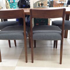 テーブルセット 組立式 DT-13-W135 ダークブラウン イス4脚セット ダイニングテーブル マット付 /札幌市清田区の画像