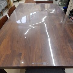 テーブルセット 組立式 DT-13-W135 ダークブラウン イス4脚セット ダイニングテーブル マット付 /札幌市清田区の画像