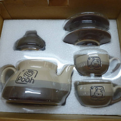 ☆▲Disney　プーさん　急須　カップ　茶器　ティーカップ　カップ＆ソーサー　セット　hの画像