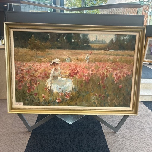 油絵　ホテル絵画　額縁付き絵画　西洋絵画
