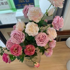 【造花　花瓶】クリーニング済み【管理番号11212】九の画像