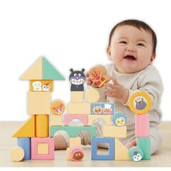 未使用 アンパンマン お米からうまれたつみきDX 33ピース 赤ちゃん 知育玩具の画像