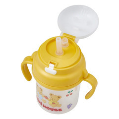 未開封/未使用 ミキハウス ベビー ストローマグ（黄／270ml）の画像