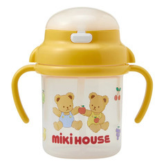 未開封/未使用 ミキハウス ベビー ストローマグ（黄／270ml）の画像