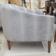 ステラワークス 一人掛けファブリックソファ グレー系 木脚 の画像