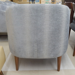 ステラワークス 一人掛けファブリックソファ グレー系 木脚 の画像