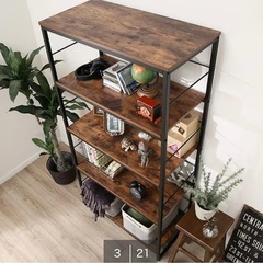 【12/19まで】ニトリ　木目調シェルフ（棚）の画像