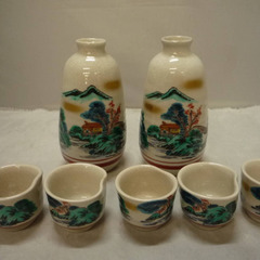 ☆▲九谷焼　酒器　徳利　お猪口　陶器　酒器揃え　伝統工芸　eの画像