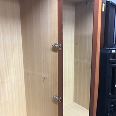 ジャングルジャングル貝塚店　ワードローブ　ブラウン　茶色　3枚扉　鏡　ハンガーポール　高さ調節　中古　貝塚市　二色浜の画像