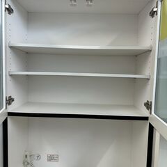 【ジャングルジャングル滋賀草津店】ジモティ来店特価!!　食器棚　ニトリ　ﾀﾞｰｸﾌﾞﾗｳﾝ　J-251277の画像