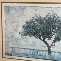 レモンツリー101×82cm　大型絵画　額縁付き絵画　ホテル絵画　の画像