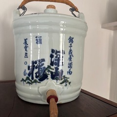 昭和レトロ　日本酒　陶器酒樽の画像