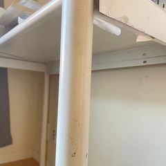 デスク＋ペグボード（ホワイト）の画像