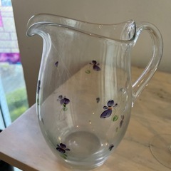 クリスタル　シャンパングラスセット　スミレの画像