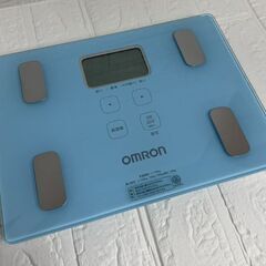 美品 omron 体重体組成計 HBF-235 ブルー オムロン カラダスキャン 内臓脂肪レベル 体脂肪率 札幌市 白石店の画像