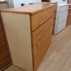 ★リユースのサカイつくば店★TK7660 良品計画 チェスト ナチュラル H83×D39×W83 クリーニング済みの画像