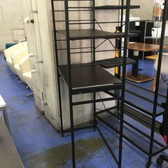 ★リユースのサカイ横浜南店★YM1704  飾り棚 ブラック W80×D46×H170 クリーニング済みの画像