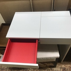 ジャングルジャングル貝塚店　ドレッサー　イケア　IKEA ブリムネス　ブリムネスシリーズ　ホワイト　椅子付き　コンパクト　中古　貝塚市　二色浜の画像