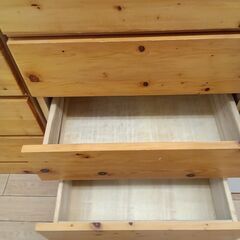 ★リユースのサカイつくば店★TK7661 良品計画 チェスト ナチュラル H83×D39×W55 クリーニング済みの画像