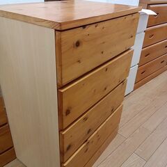 ★リユースのサカイつくば店★TK7661 良品計画 チェスト ナチュラル H83×D39×W55 クリーニング済みの画像