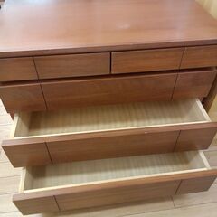 ★リユースのサカイつくば店★TK7662  ローチェスト ブラウン H71×D46×W80 クリーニング済みの画像