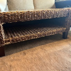 アジアン系 テーブル ローテーブル  ブラウン色の画像