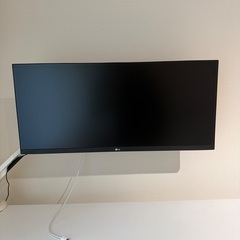 フレキシスポット電動昇降テーブル、モニター、プリンター、椅子セットの画像