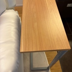 サイドテーブル(木目/スチール脚)の画像