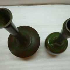 ☆▲花瓶　花器　花入れ　鉄製？　飾り　インテリア　2個セット　bの画像