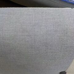 2人掛けソファ パッチワーク 幅138㎝ グレー系 ローソファ 布製 ファブリック 2Pソファ 西岡店の画像