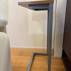 サイドテーブル(木目/スチール脚)の画像