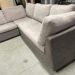 【極美品】スイートデコレーション L字ソファー グレー系 3分割可能 幅約160×245cm 人気 早い者勝ち 引取歓迎 配送OKの画像