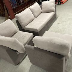 【極美品】スイートデコレーション L字ソファー グレー系 3分割可能 幅約160×245cm 人気 早い者勝ち 引取歓迎 配送OKの画像