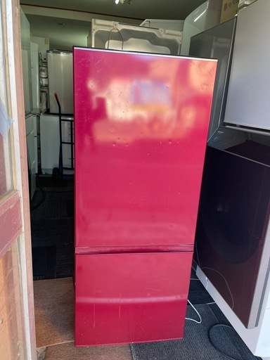 北九州市内配送無料　保証付き アクアAQR-BK18F 冷蔵庫 レッド [184L /2ドア /右開きタイプ]