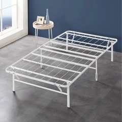 ZINUS SmartBaseパイプベッドフレーム 折りたたみシングルベッド　ホワイトの画像