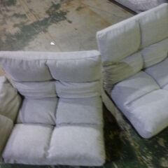 未使用/新品　訳ありアウトレット　左右独立リクライニング ソファ グレー　2人掛け ポケットコイル 北欧 肘掛 ロースタイル可 ファブリック生地の画像