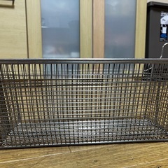 フライヤー バスケット ステンレス製 カゴサイズ33.5×14×14cm 揚げ物カゴ 水切りかご オイル切り網の画像