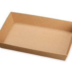 ランチボックス 紙容器 未晒紙ボックス KM-77 本体 ナチュラル 48枚/袋の画像