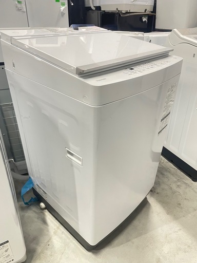 北九州市内配送無料　保証付き 東芝全自動洗濯機 ピュアホワイト AW-10M7 [洗濯10.0kg /簡易乾燥(送風機能) /上開き]