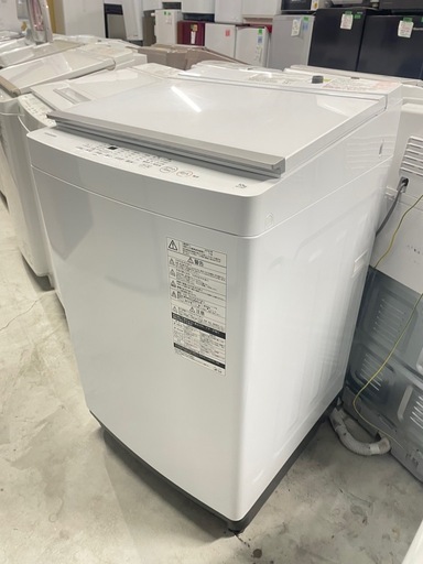 北九州市内配送無料　保証付き 東芝全自動洗濯機 ピュアホワイト AW-10M7 [洗濯10.0kg /簡易乾燥(送風機能) /上開き]